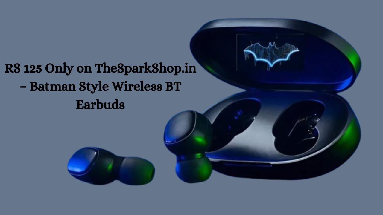 RS 125 Only on TheSparkShop.in – Batman Style Wireless BT Earbuds