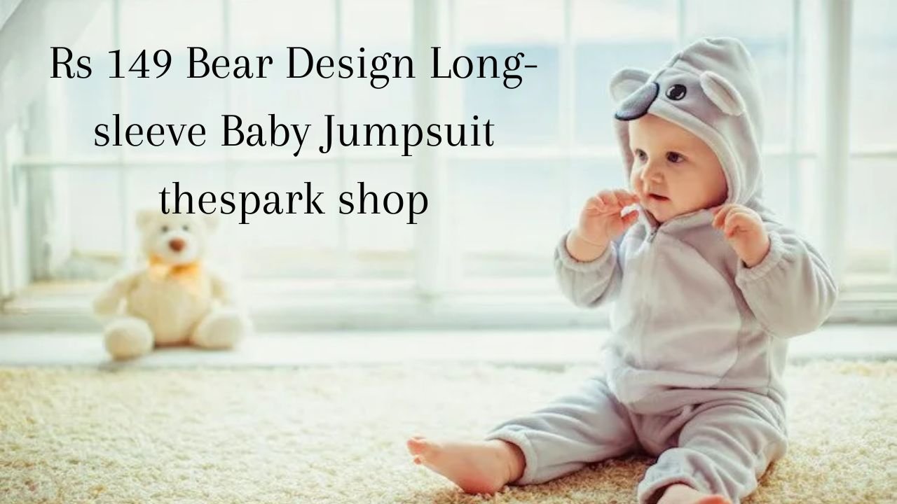 Rs 149 Bear Design Long-sleeve Baby Jumpsuit thespark shop